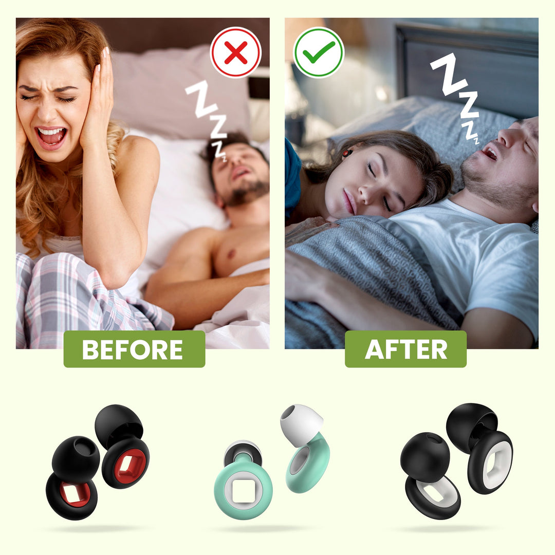 Unisex sleep upgrade kit: luxurious silk bonnet & effective noise cancelling earplugs for ultimate nightly comfort.