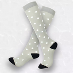Grey with white spots