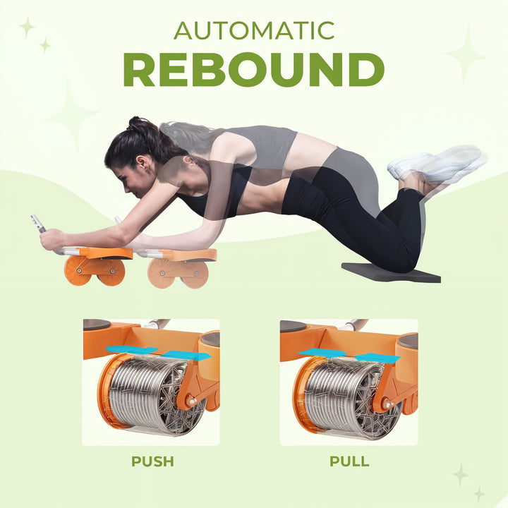 Durable unisex abs roller with smart timer, ideal fitness equipment for core strength training.