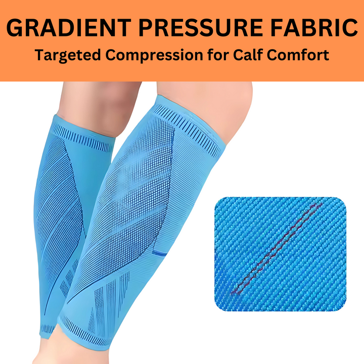 High-performance sports compression calf sleeves, perfect for running, cycling & gym workouts.