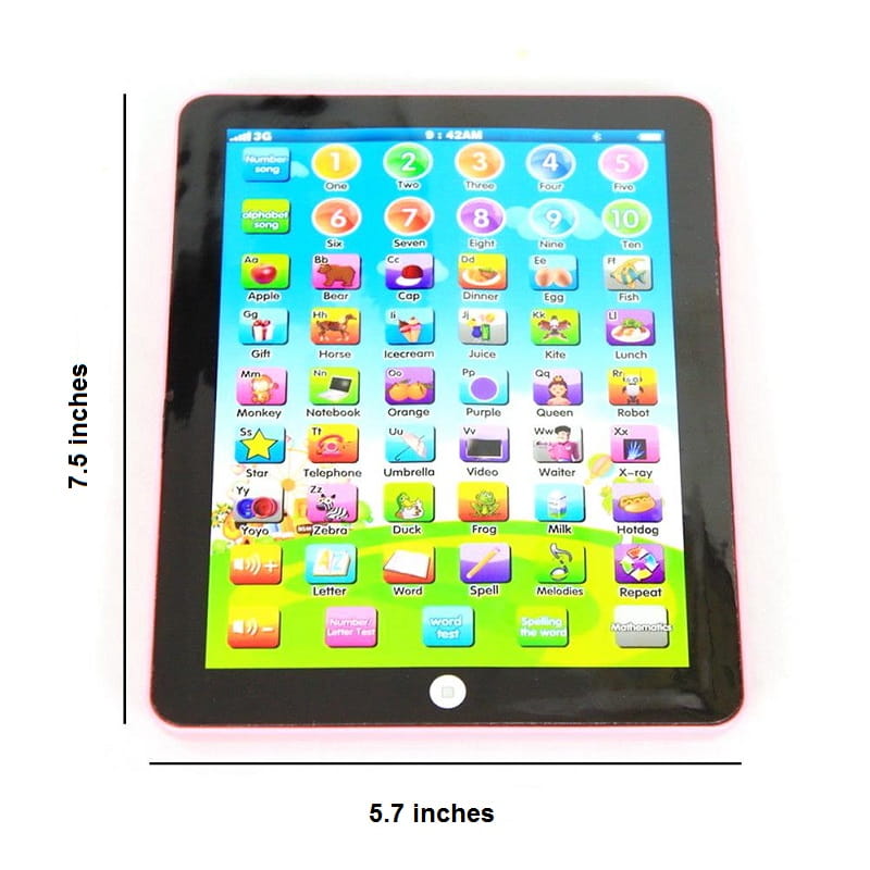 7.5-inch toddler educational tablet, an interactive early learning toy with sounds, colors, & preschool activities.