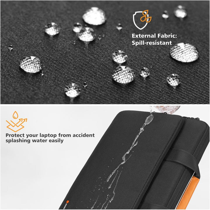 Keep your laptop safe with this unisex water-resistant shoulder bag, 360° protective design.