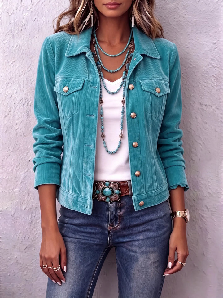 Button-down shirt jacket for women, a comfortable and stylish casual piece.