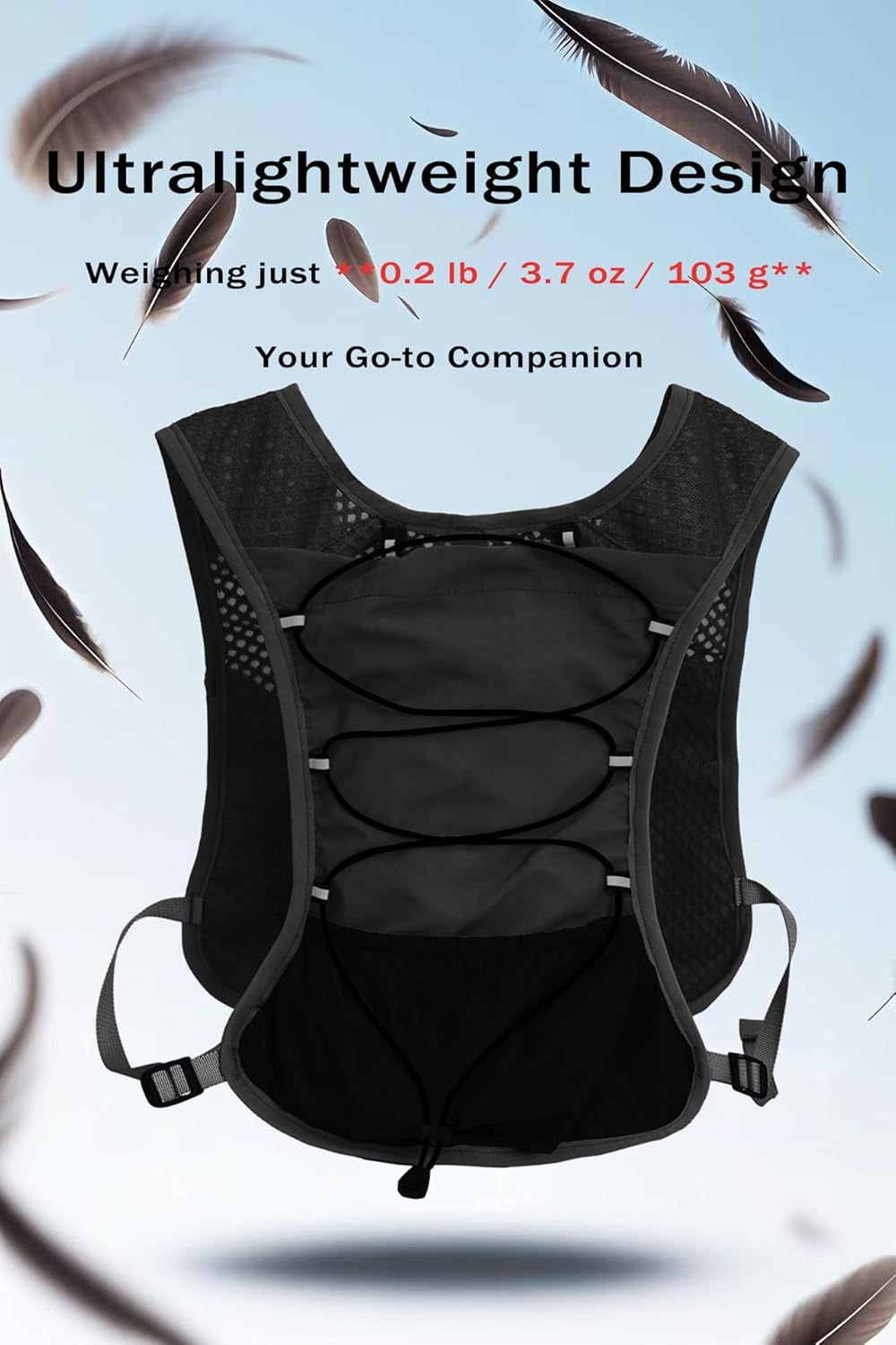 Dravien ultra-light running vest with 2L bladder for all your outdoor adventures.