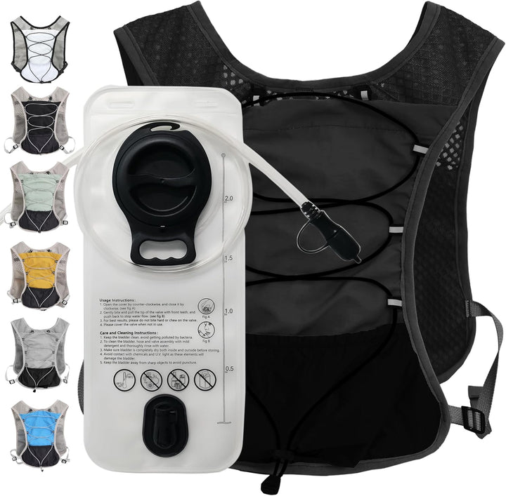 Dravien ultra-light running vest, ideal for active users, comes with 2L water bladder.