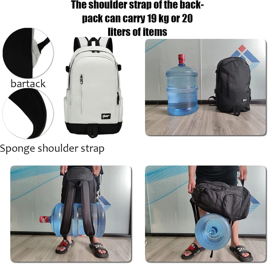 Green unisex slim 15.6" laptop backpack with organizer pockets for school, work, and travel.