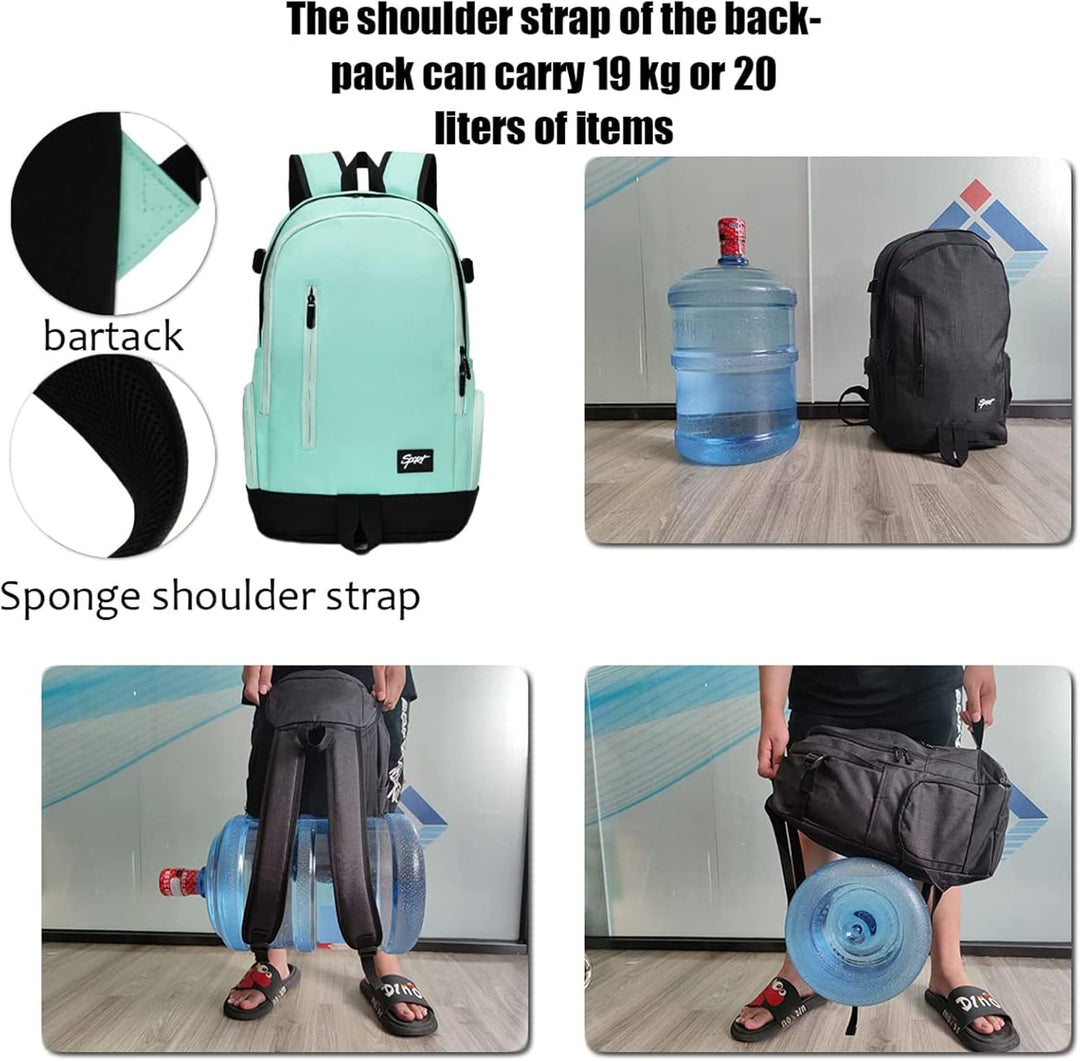 Slim 15.6" laptop backpack for work & travel, featuring multiple organizer pockets & unisex design.