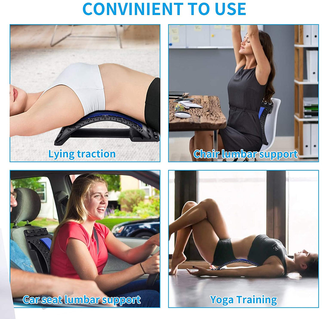Spinal alignment back stretcher. Relieves back pain, tension, and promotes flexibility & posture.