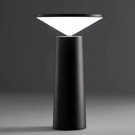 Create ambiance with this dimmable LED table lamp, modern, wireless & portable design.