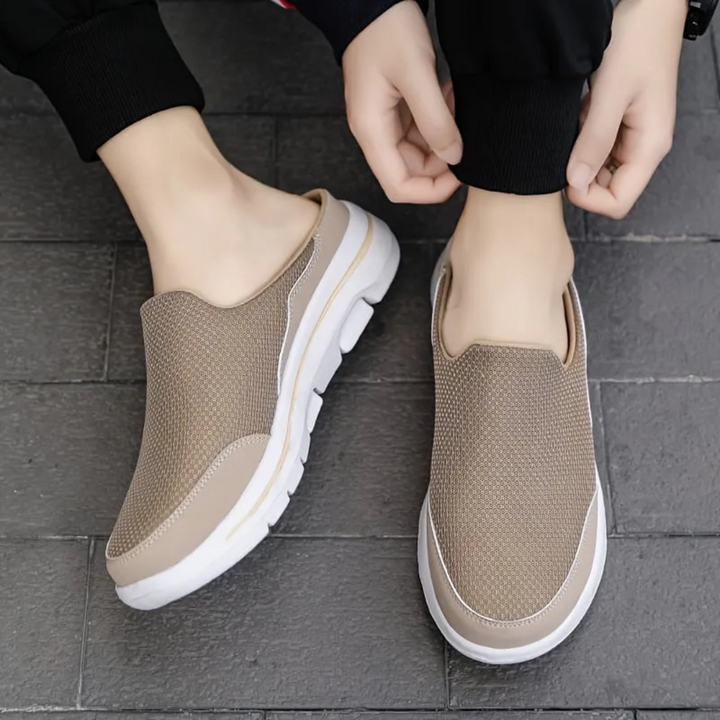 Comfortable unisex slip-on shoes with a flexible sole. Perfect for walking, running, or everyday use.