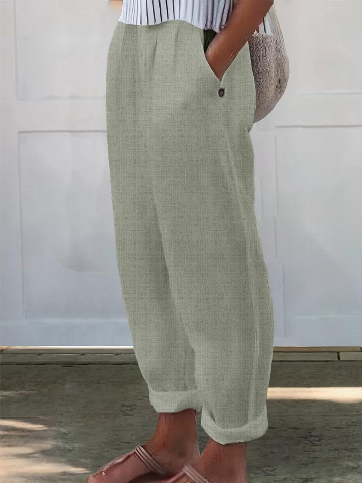 Spring/summer women's wide leg trousers, loose fit for comfort and style.