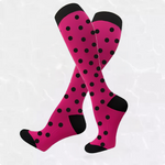 Magenta with black spots