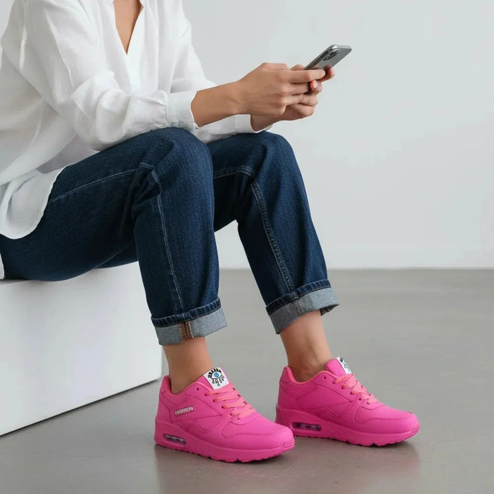 Women's supportive nursing shoes, ergonomic design, slip-resistant sole.