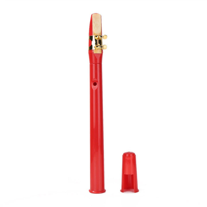 Durable portable mini sax with alto mouthpiece, reliable wind instrument for active musicians.