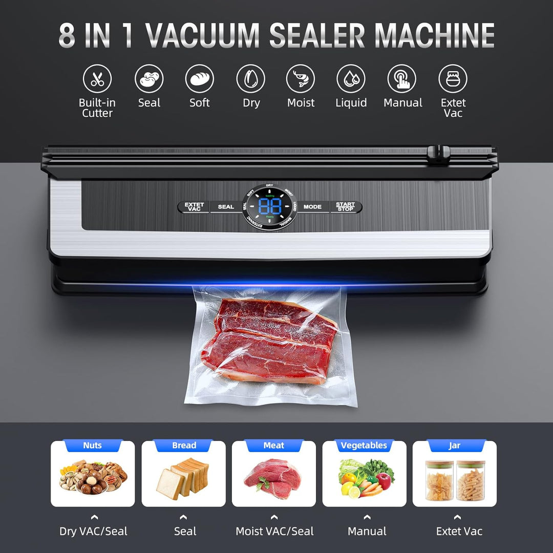 Efficient vacuum sealing system preserving food for extended freshness, a must-have kitchen appliance.