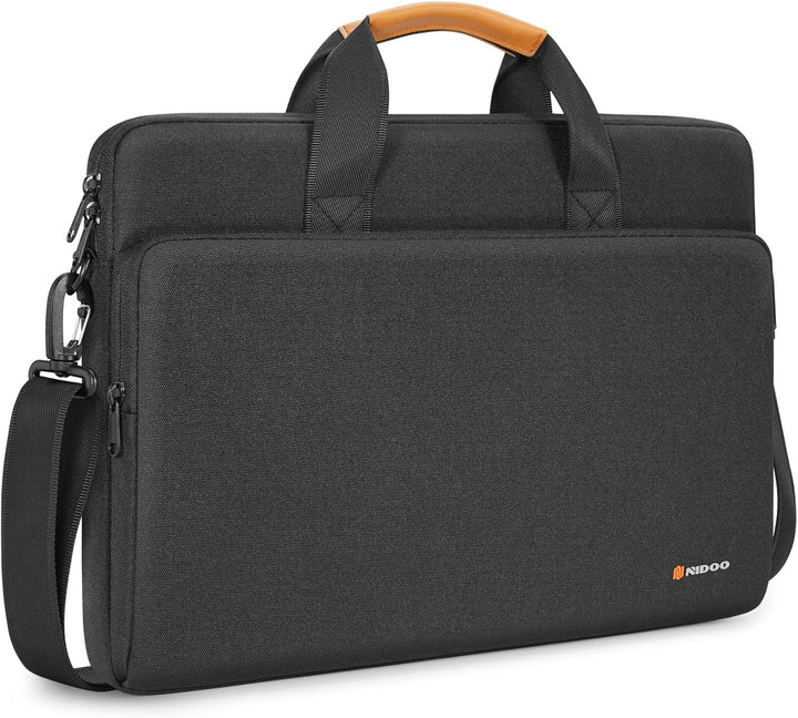 Unisex water-resistant laptop shoulder bag with 360° protection, perfect for college students.
