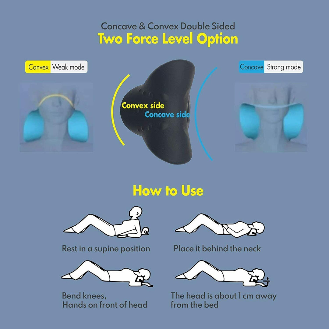 Use this neck relaxer for cervical traction, reducing shoulder pain & improving spine alignment.