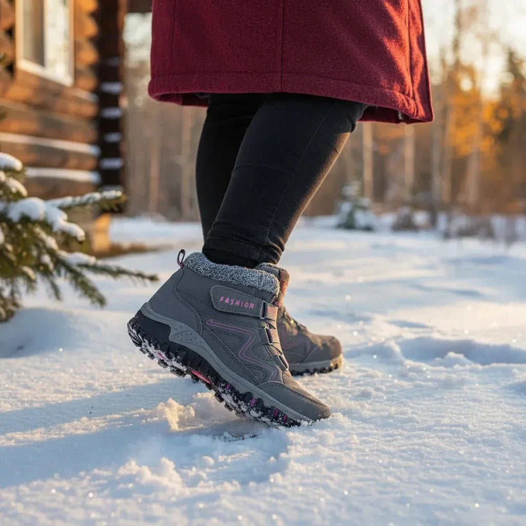 Durable Alaskan Unisex Snow Boots, waterproof, non-slip, essential for winter outdoor adventures.