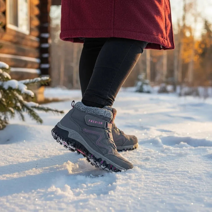 Durable Alaskan Unisex Snow Boots, waterproof, non-slip, essential for winter outdoor adventures.