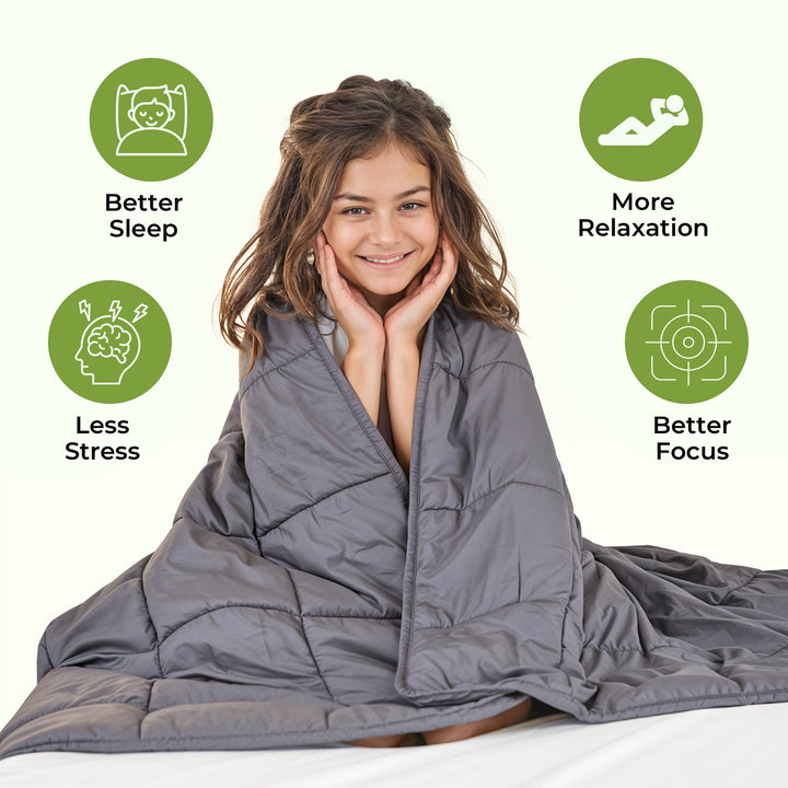 Experience ultimate peace with this unisex weighted blanket, a key to stress-free living and sleep.
