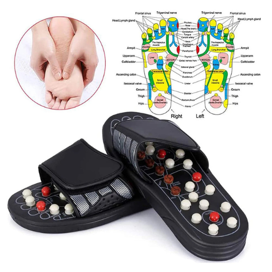Therapeutic unisex sandals with acupressure nodes for ultimate foot pain and stress relief.