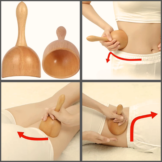 Professional wood therapy tools for muscle relief, pain reduction, improved circulation, & sculpting.