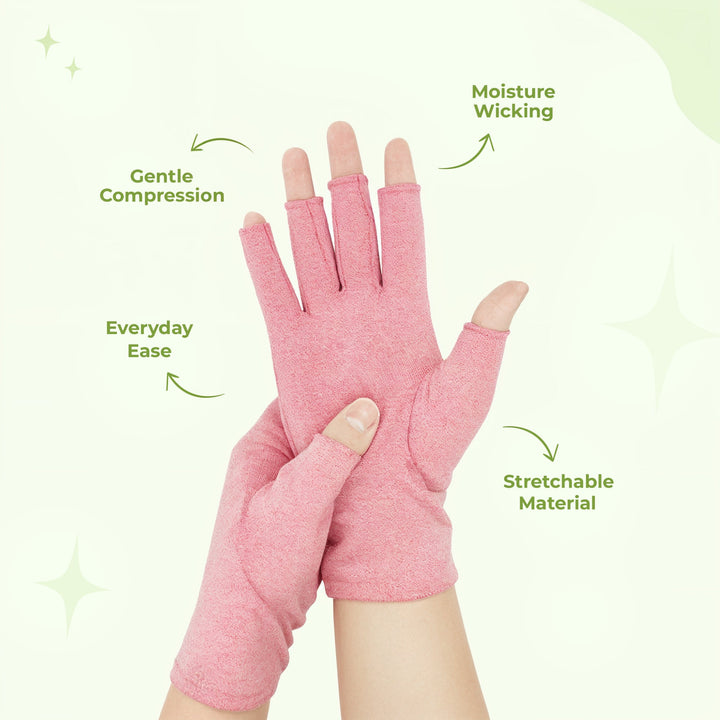 Effective compression gloves for arthritis pain and carpal tunnel syndrome, aiding hand support.