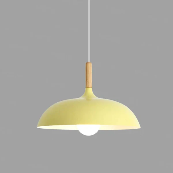 Beautiful Scandinavian oak ceiling light, modern LED lighting for a stylish living space.