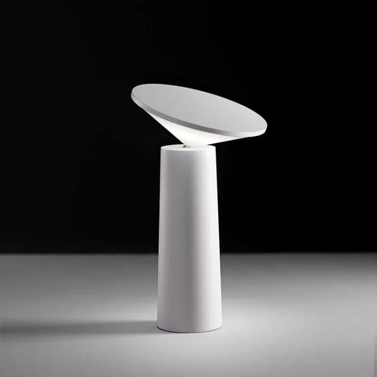 Functional modern LED lamp, dimmable, adjustable, rechargeable for versatile use.