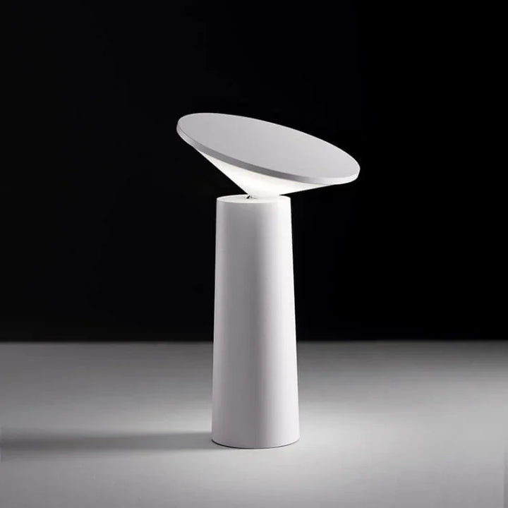 Functional modern LED lamp, dimmable, adjustable, rechargeable for versatile use.