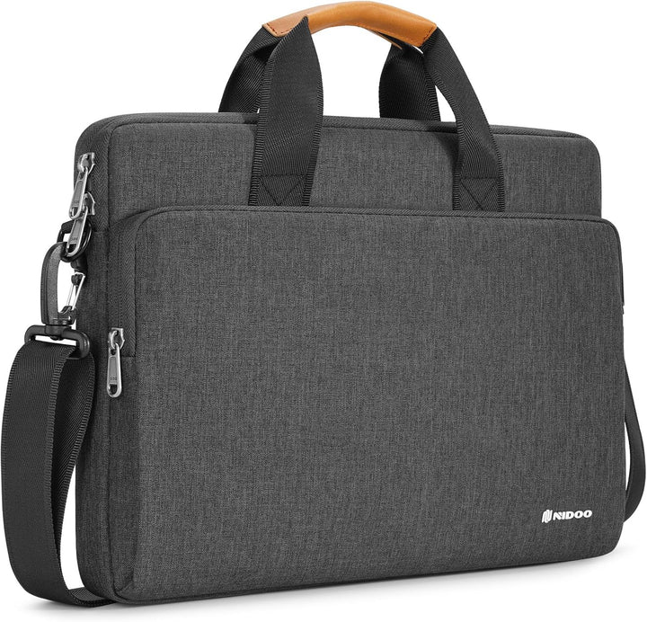 Grab-and-go unisex laptop shoulder bag, water-resistant, 360° protective for busy schedules.