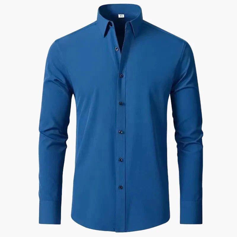 Versatile men's classic long sleeve dress shirt. Button-down design for office wear, business casual, and formal events.