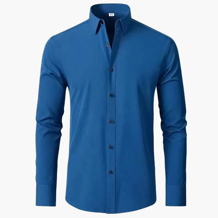 Versatile men's classic long sleeve dress shirt. Button-down design for office wear, business casual, and formal events.