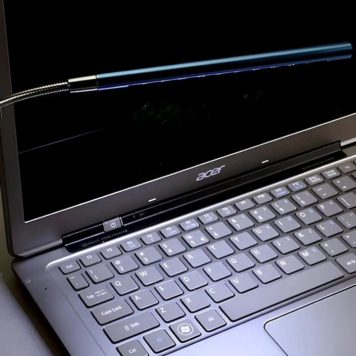 Adjustable gooseneck USB light, perfect dimmable LED task light for laptops.