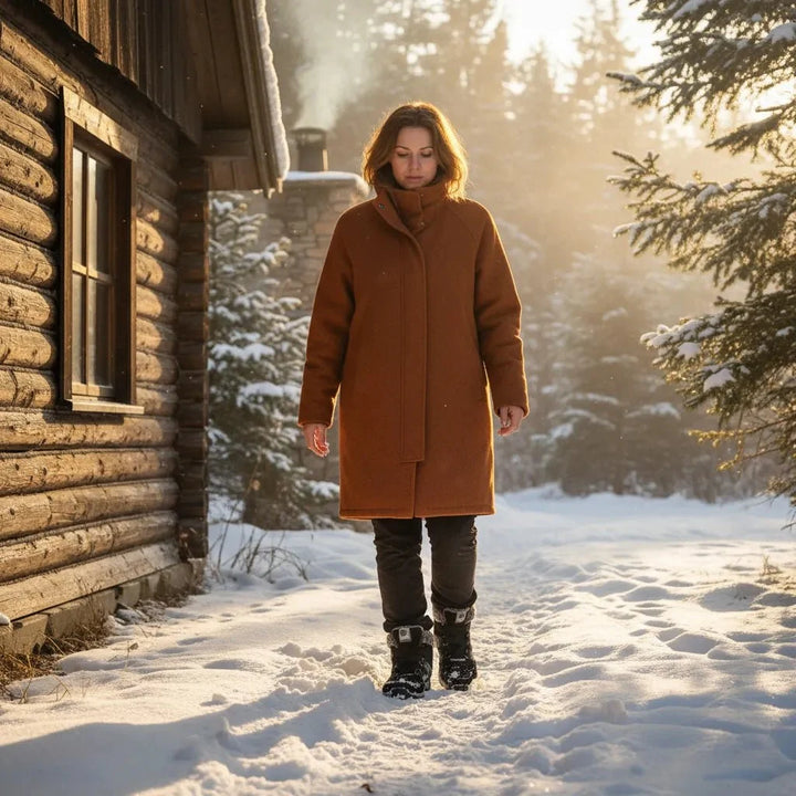 Heavy-duty Alaskan Waterproof Snow Boots, non-slip sole for superior outdoor foot protection.