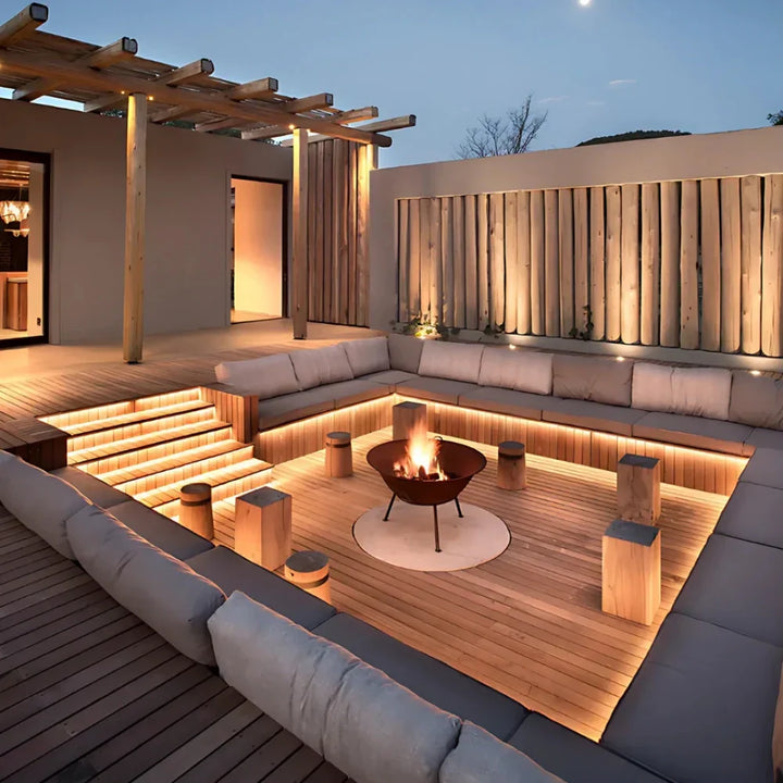 Waterproof motion sensor LED strip light, great for bathrooms or outdoor accents.