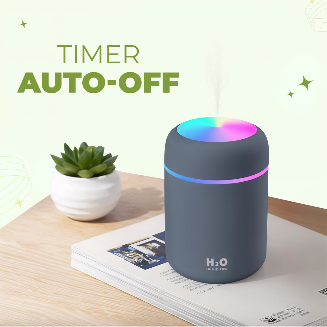 Relaxation-enhancing aroma diffuser & humidifier with a soothing LED night light.