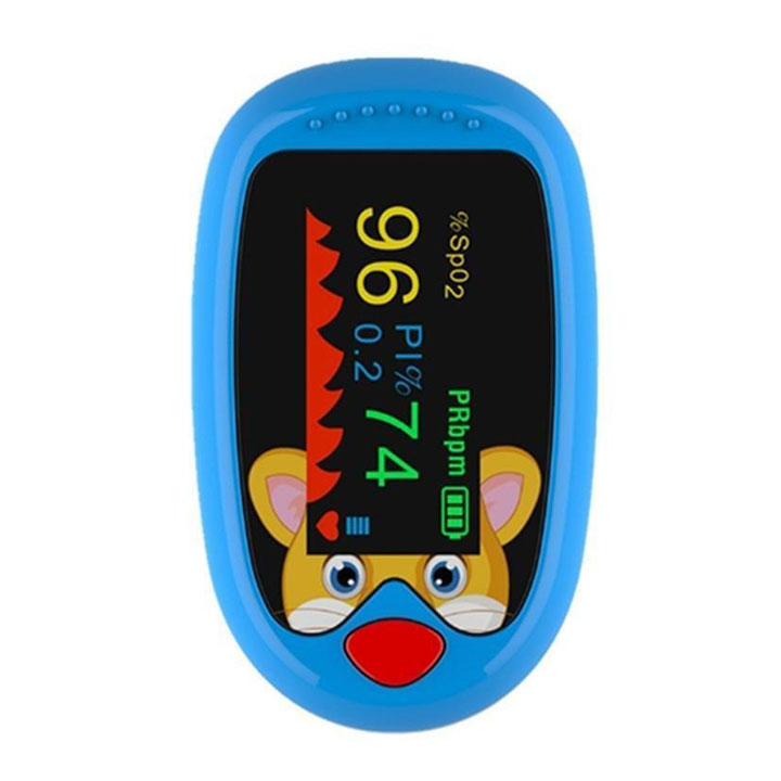 User-friendly interface on a digital health monitor, showing SpO2 and heart rate results.
