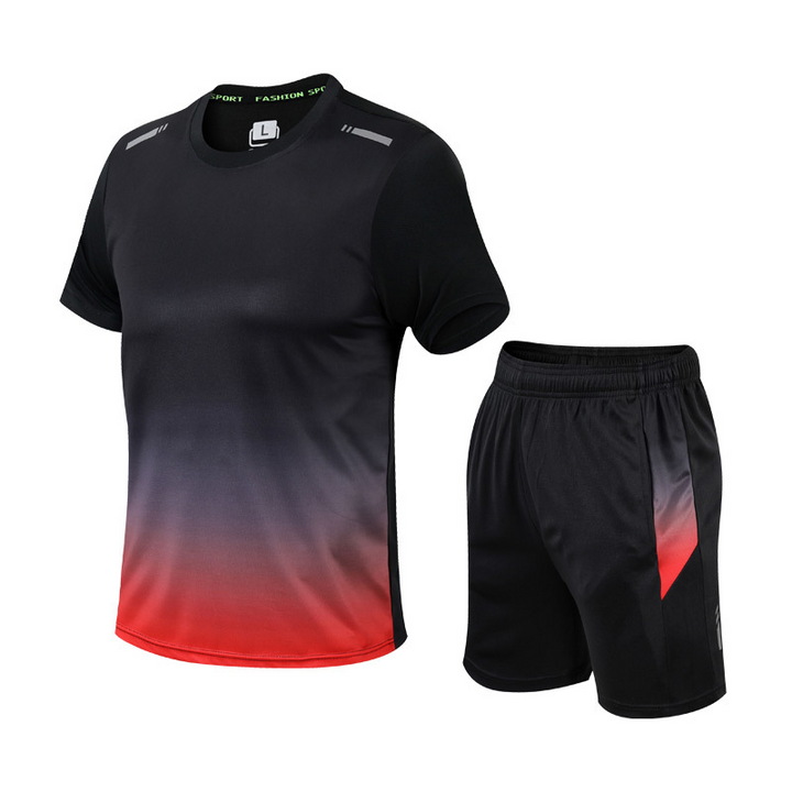 Men's quick-dry activewear set, perfect for gym workouts, running & fitness.