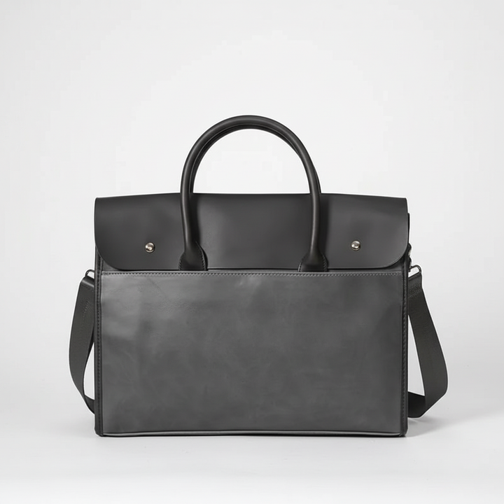 Sophisticated men's retro business briefcase. Classic vintage laptop bag, ideal for professional men.