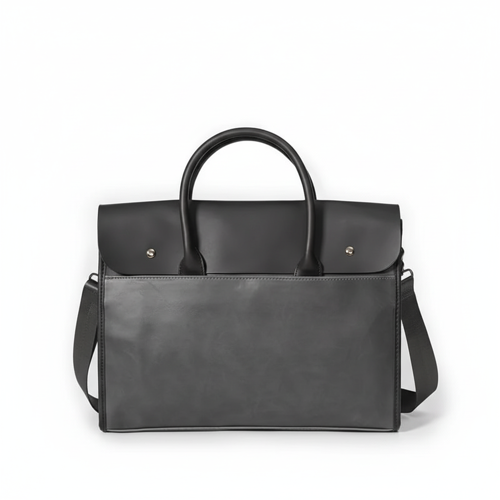 Professional men's retro laptop bag & business briefcase. Stylish vintage work tote for office carry.
