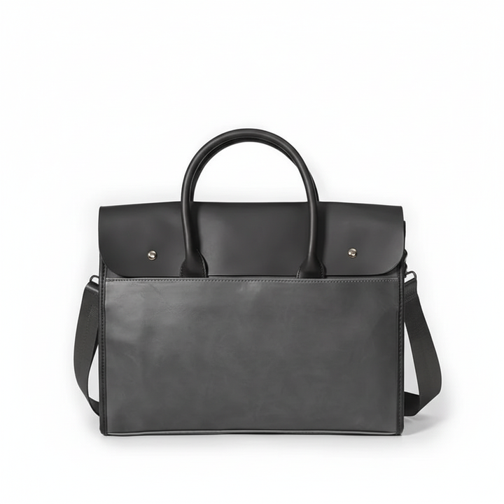 Professional men's retro laptop bag & business briefcase. Stylish vintage work tote for office carry.