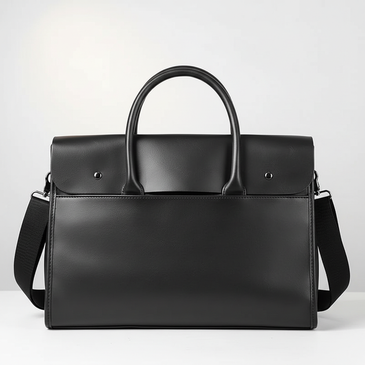 Men's retro document holder & laptop briefcase. Classic vintage style business shoulder bag for men.
