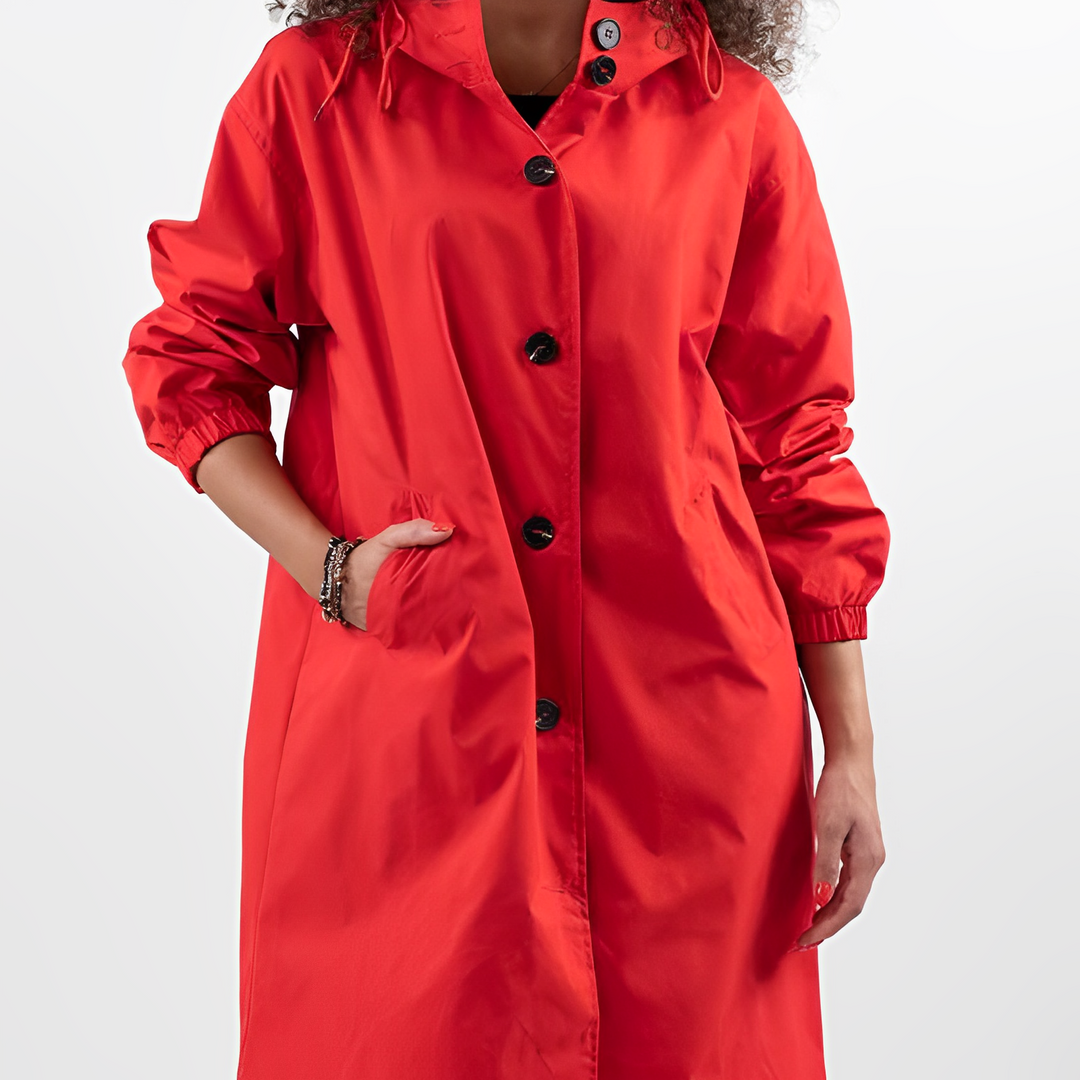 High-performance women's waterproof windbreaker jacket, lightweight & breathable.