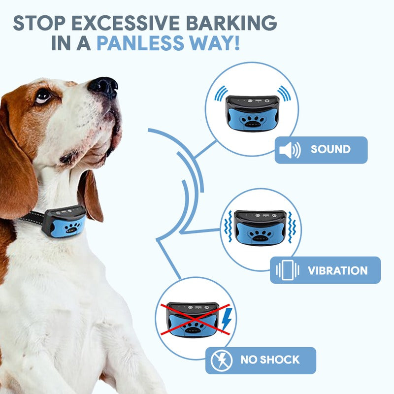 Dog training anti-bark collar, designed for gentle, effective pet obedience & behavior correction.