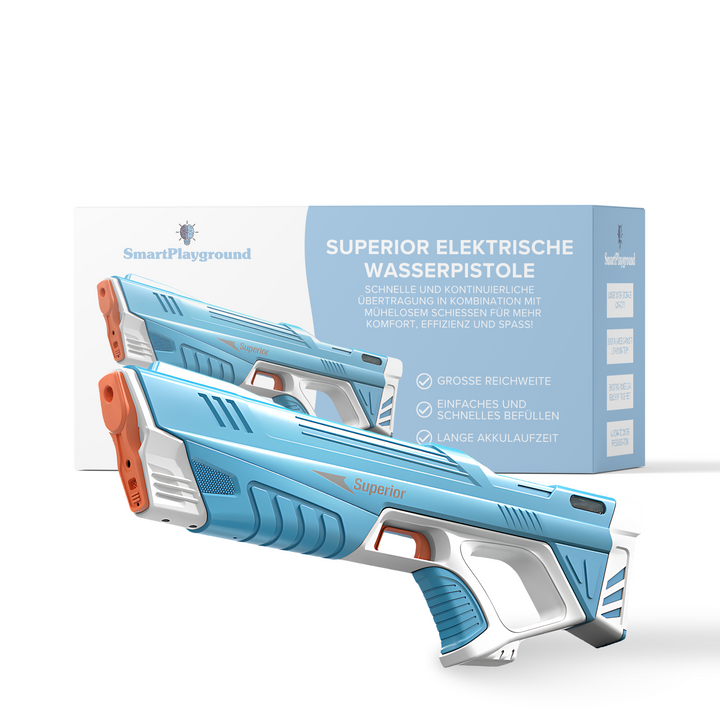Powerful unisex electric water gun, rechargeable for endless outdoor summer fun & water fights.