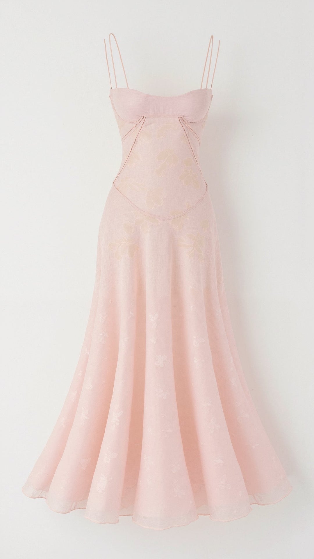 Sweetheart A-line floral maxi dress for women, ideal elegant wedding guest attire.
