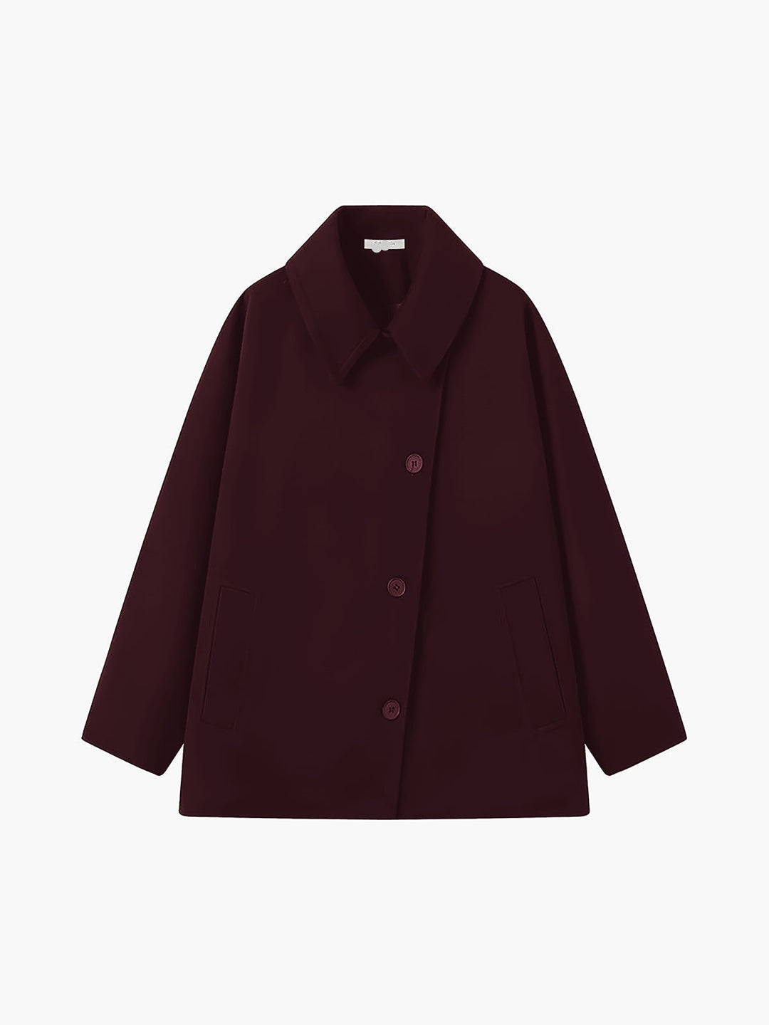 Comfortable women's oversized winter coat, classic button closure, perfect for staying warm and stylish.