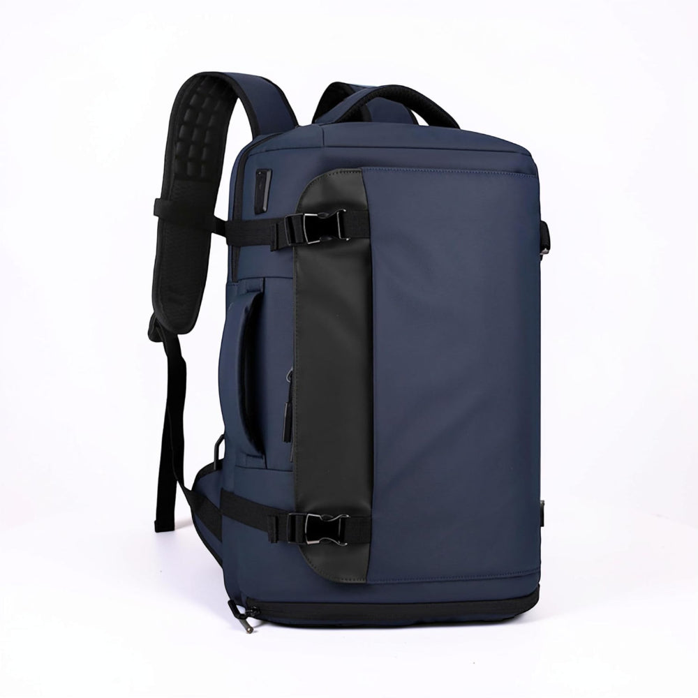 Spacious unisex organizer travel backpack for laptops, featuring multiple compartments & anti-theft design.