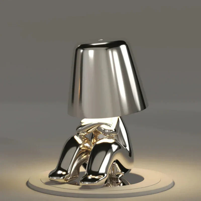Stylish LED figurine lamp, cordless, portable & dimmable. Perfect ambient mood lighting for any home.